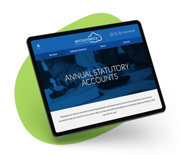 Accountancy Solutions Website Design Service Page