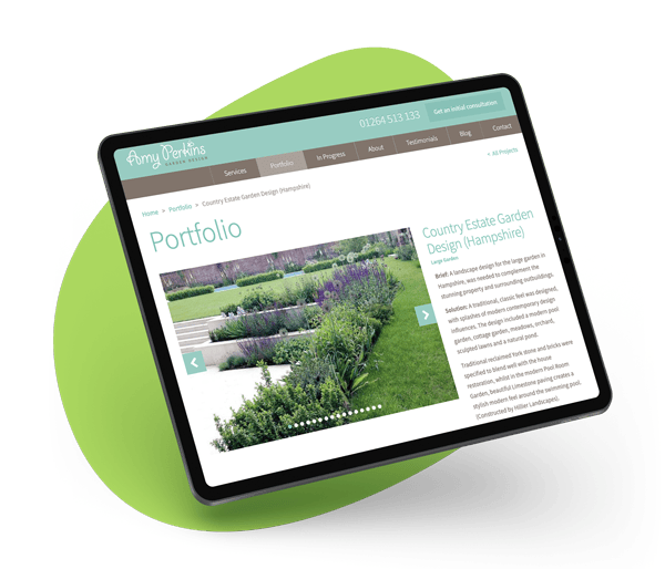 Amy Perkins Garden Design Website Portfolio page