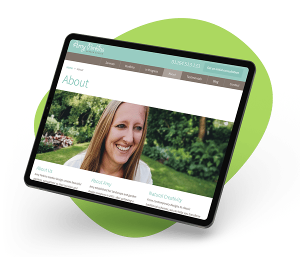 Amy Perkins Garden Design Website About page